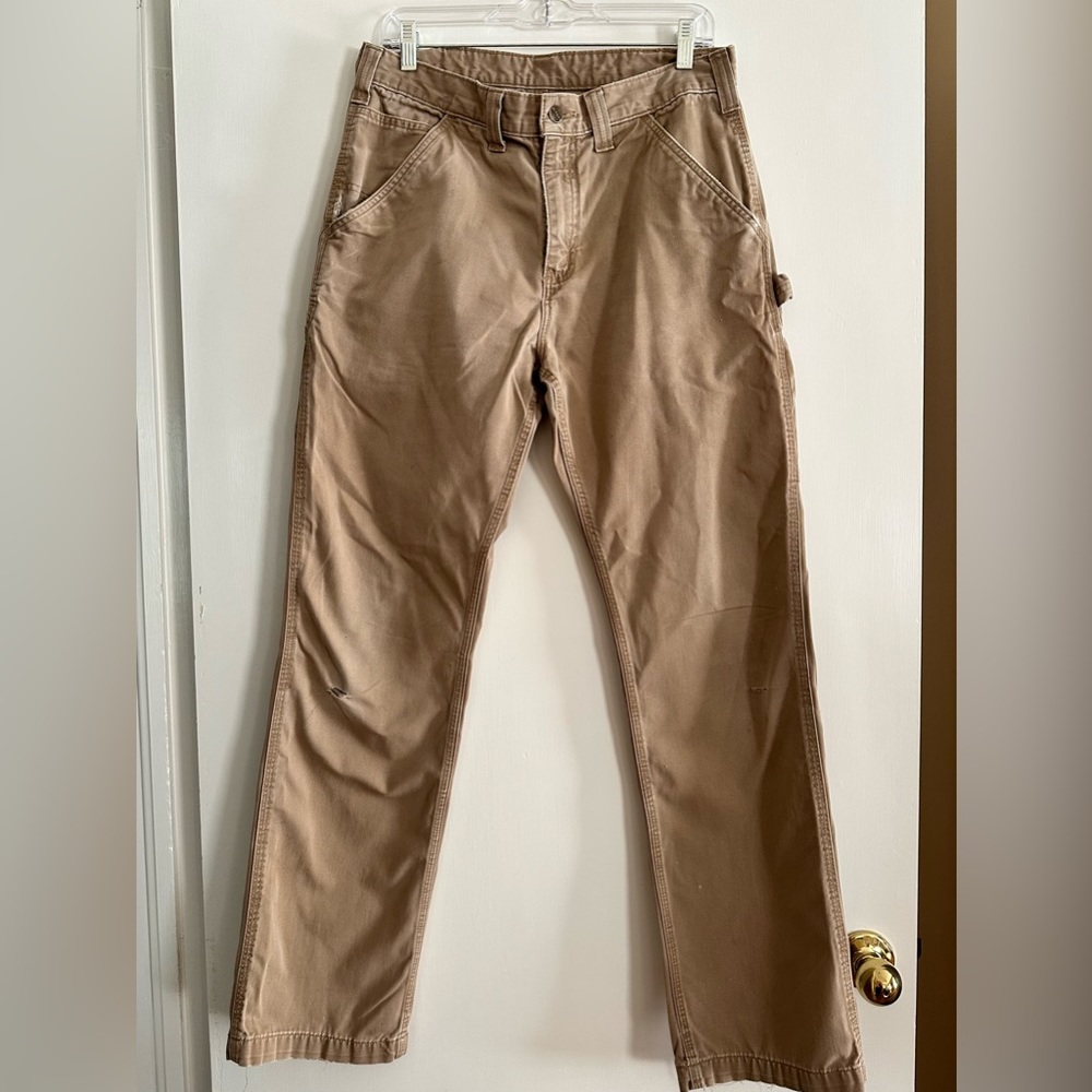 Carhartt distressed khaki pants